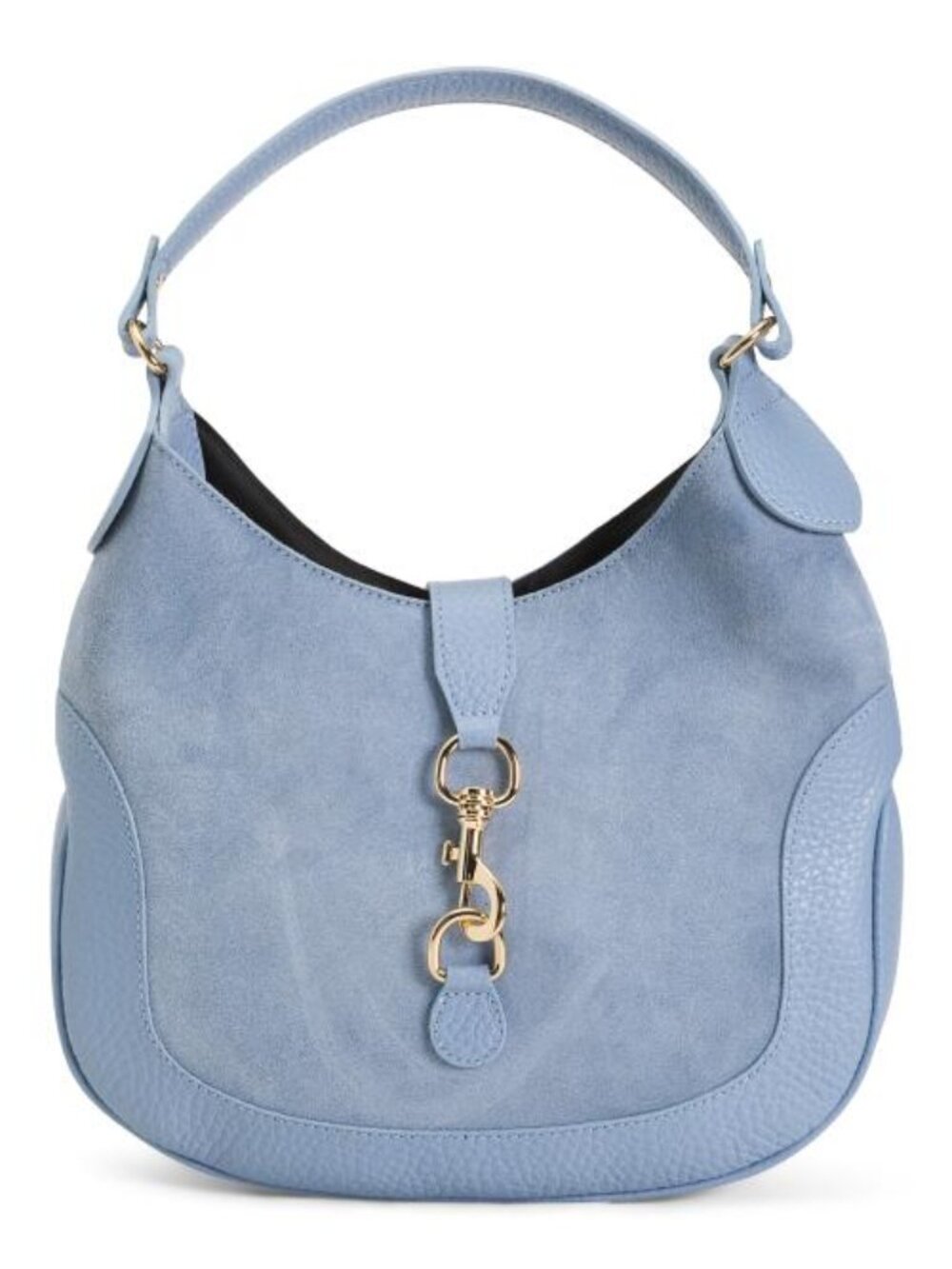 ISADORA Made In Italy Suede Flap And Lobster Hook Hobo